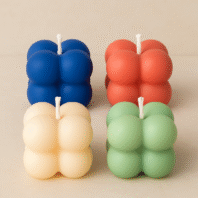 Mini Bubble Cube Smoke Less Soy Wax Candles (Pack of 4)