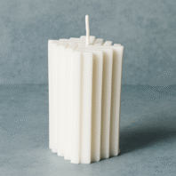 Stripped Pillar Smoke Less Soy Wax Candle Set of 2, Scented